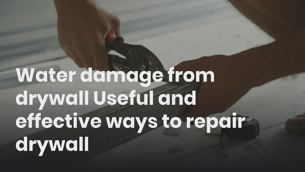 'Video thumbnail for Water damage from drywall Useful and effective ways to repair drywall'
